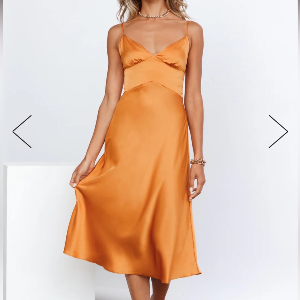 Hello Molly Scream Queen Midi Dress - Rust